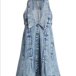 Free People Denim acid wash size medium
